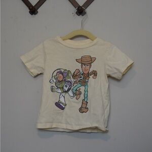 Disney Cream Toy Story Short Sleeve Tee with Buzz Lightyear & Woody Size 3T
